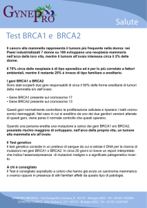 Test BRCA1 e BRCA2