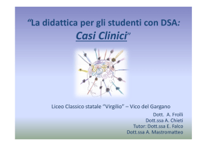 La Didattica per studenti con DSA-Casi Clinici