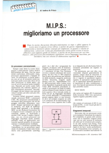 MIPS: miglioriamo un processore