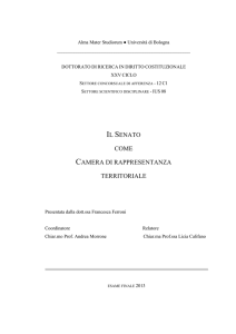 il senato come camera di rappresentanza territoriale