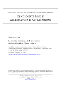 La crescita batterica. II: Il processo di desincronizzazione di