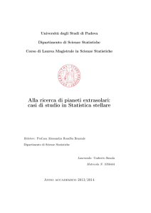 Alla ricerca di pianeti extrasolari: casi di studio in Statistica stellare