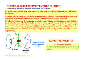 CHEMICAL SHIFT O SPOSTAMENTO CHIMICO