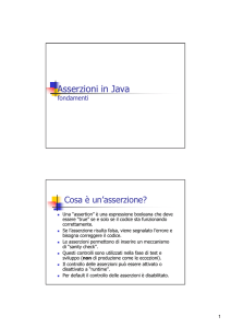 Asserzioni in Java
