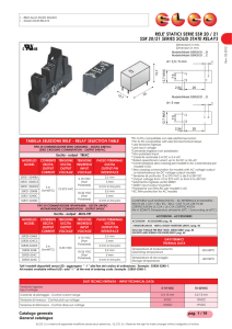 rele` statici serie ssr 20 / 21 ssr 20/21 series solid state relays