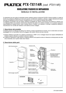 Istruzioni Antifurto Perimetrale Takex TX114R senza fili