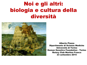 Presentazione del professor Alberto Piazza "Noi e gli