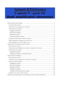 Appunti di Elettronica Capitolo 9 – parte III