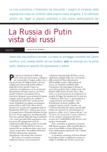 La Russia di Putin vista dai russi