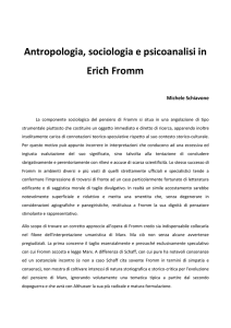 Antropologia, sociologia e psicoanalisi in Erich Fromm