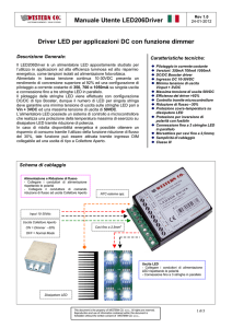 Manuale Utente LED206Driver Driver LED per