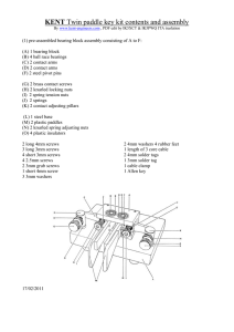 KENT Twin paddle key kit contents and assembly