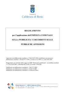 AFFISSIONI 2017 - Comune di Calderara di Reno