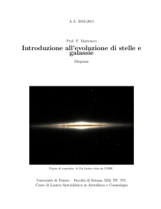 Introduzione all`evoluzione di stelle e galassie