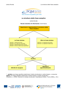 27 La struttura della frase semplice