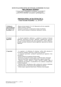 02S-Seconde Scientifico Matematica 2015-16 - Majorana