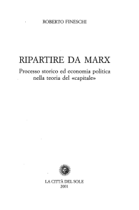 RIPARTIRE DA MARX
