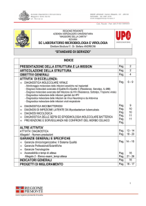 standard di servizio - Maggiore della Carità