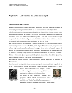 Capitolo VI - La Geometria dal XVIII secolo in poi.