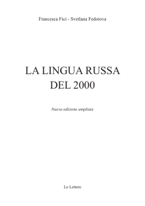 la lingua russa del 2000 - Casa editrice Le Lettere