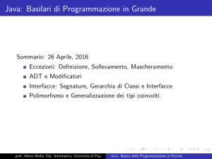 Java: Basilari di Programmazione in Grande