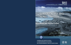 Quinto Rapporto di Valutazione dell`IPCC