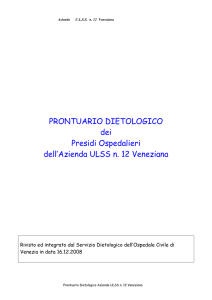 prontuario dietologico - Azienda Ulss 12 veneziana