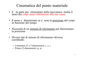 Cinematica del punto materiale