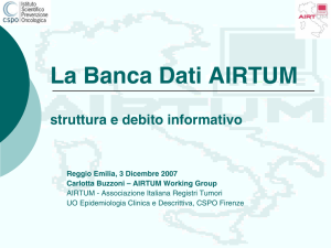 La Banca Dati AIRTUM: struttura e debito informativo