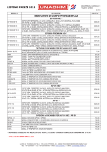 listino prezzi 2011 - EL.CA.snc