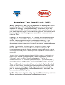 Semiconduttori Vishay disponibili tramite Digi-Key