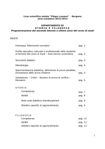 1 DIPARTIMENTO DI STORIA E FILOSOFIA