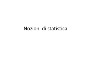 Nozioni di statistica - Esercitazione Statistica
