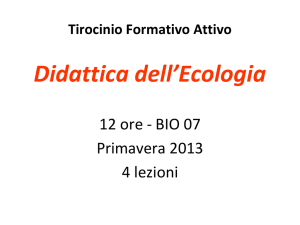 Didattica dell`Ecologia - Limno Consulting in a nutshell