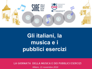 Gli italiani, la musica ei pubblici esercizi