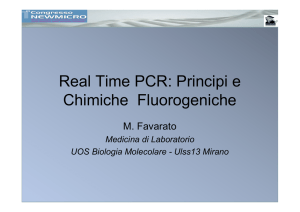 Real Time PCR: Principi e Chimiche Fluorogeniche