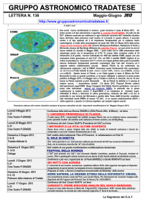 Lettera n. 136 - Gruppo Astronomico Tradatese
