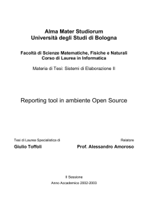 Reporting tool in ambiente Open Source