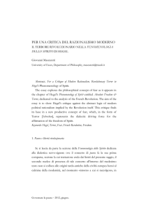 per una critica del razionalismo moderno - Governare la Paura