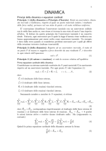 Equazioni cardinali della dinamica - Università degli studi di Bergamo