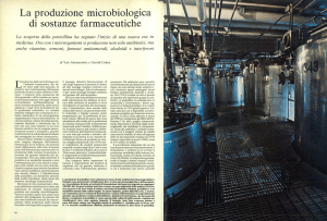 La produzione microbiologica di sostanze farmaceutiche