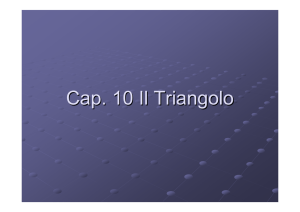 Cap. 10 Il Triangolo