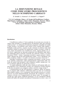 la disfunzione renale come indicatore prognostico nello scompenso