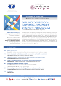 ComuniCazione e SoCial innovation: Strategie e Strumenti per il
