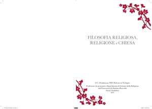 FILOSOFIA RELIGIOSA, RELIGIONE e CHIESA