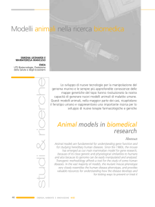Modelli animali nella ricerca biomedica - ENEA