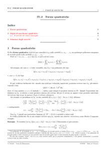 IV-2 Forme quadratiche Indice 1 Forme quadratiche