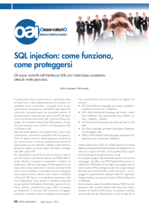 SQL injection: come funziona, come proteggersi