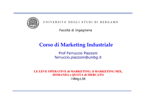 leve del Marketing Mix - Università degli studi di Bergamo