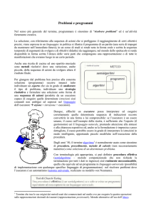 Problemi e programmi